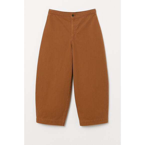 We The Free Brown Barrel Pants Size 29 Wide Leg Cropped High Rise Casual Cotton - Picture 1 of 10